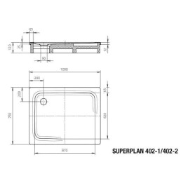 Kaldewei Avantgarde - Receveur de douche Superplan 402-1, 750x1000 mm, blanc 430200010001