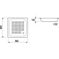 Jika Sofia - Receveur de douche 900x900 mm, antislip, blanc H2140900000111 Jika Sofia - Receveur de douche 900x900 mm, antislip, blanc H2140900000111