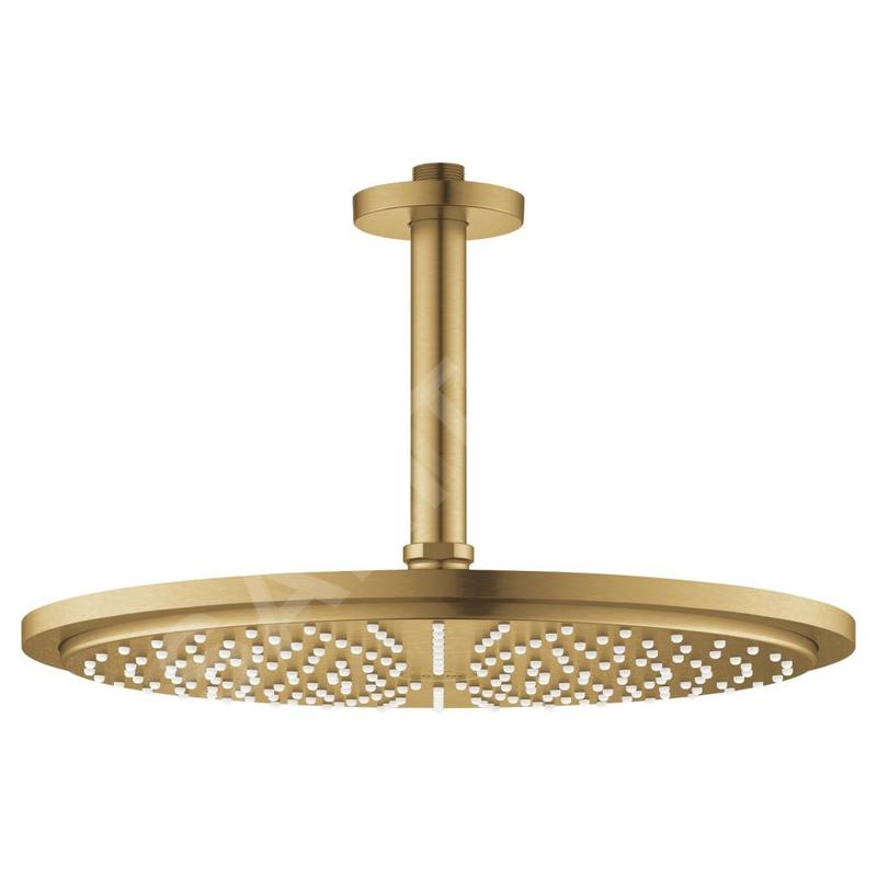 Grohe Rainshower Cosmopolitan - Douche de tête 310, bras de douche de 142 mm, 1 jet, Cool Sunrise brossé 26067GN0