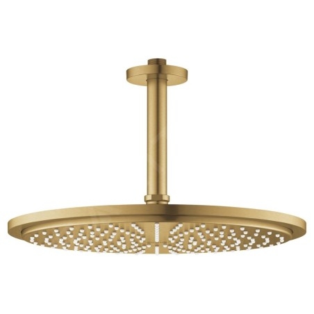 Grohe Rainshower Cosmopolitan - Douche de tête 310, bras de douche de 142 mm, 1 jet, Cool Sunrise brossé 26067GN0