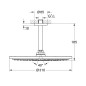 Grohe Rainshower Cosmopolitan - Douche de tête 310, bras de douche de 142 mm, 1 jet, Cool Sunrise brossé 26067GN0