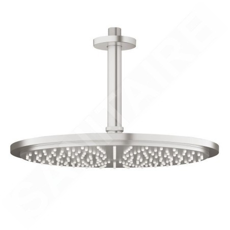 Grohe Rainshower - Douche de tête Cosmopolitan, diamètre de 310 mm, sortie plafond de 142 mm, supersteel 26067DC0