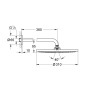 Grohe Rainshower Cosmopolitan - Douche de tête 310, bras de douche 380 mm, un jet, graphite foncé 26066A00 Grohe Rainshower Cosmopolitan - Douche de tête 310, bras de douche 380 mm, un jet, graphite foncé 26066A00