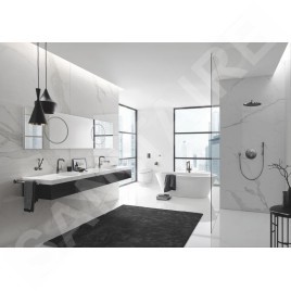 Grohe Rainshower Cosmopolitan - Douche de tête 310, bras de douche 380 mm, un jet, graphite foncé 26066A00