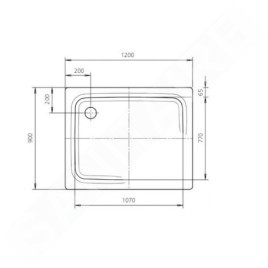 Kaldewei Avantgarde - Receveur de douche Superplan 406-5, 900x1200 mm, support abaissé en polystyrène, Perl-Effect, blanc