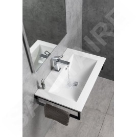Sapho Yukon - Lavabo à encastrer 900x450 mm, avec trop-plein, trou pour robinetterie, blanc 55900