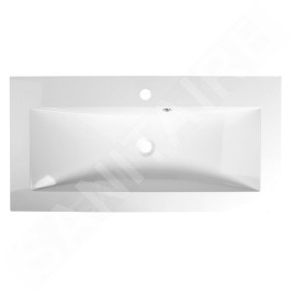 Sapho Yukon - Lavabo à encastrer 900x450 mm, avec trop-plein, trou pour robinetterie, blanc 55900