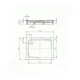 Kaldewei Avantgarde - Receveur de douche Superplan 405-1, 900x1100 mm, Perl-Effect, blanc 430500013001