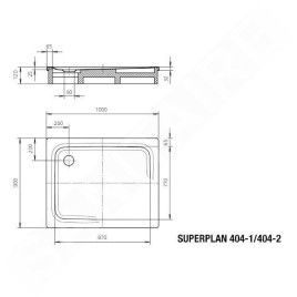 Kaldewei Avantgarde - Receveur de douche Superplan 404-2, 900x1000 mm, antidérapant sur toute la surface, effet Perl, support