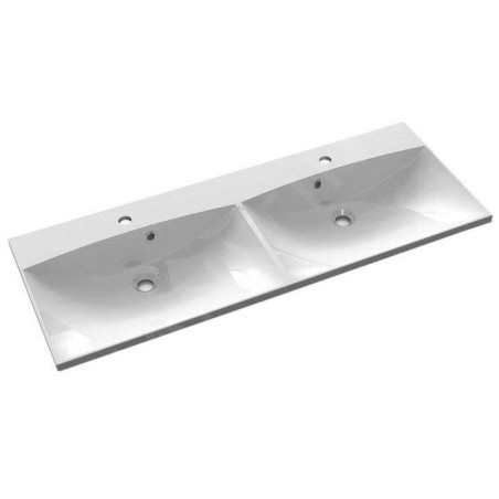 Sapho Maria - Meuble-lavabo double 1200x460 mm, avec 2 trous pour mitigeur, blanc MA120