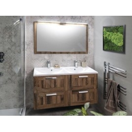 Sapho Maria - Meuble-lavabo double 1200x460 mm, avec 2 trous pour mitigeur, blanc MA120