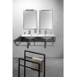 Sapho Maria - Meuble-lavabo double 1200x460 mm, avec 2 trous pour mitigeur, blanc MA120