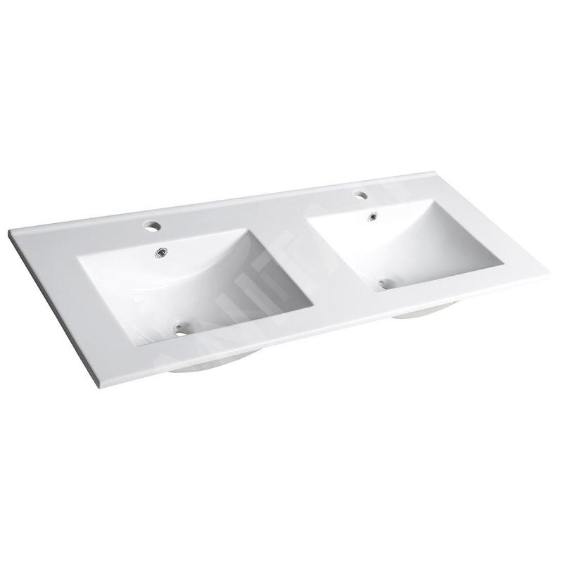 Sapho Slim - Meuble-lavabo double 1200x460 mm, blanc 1601-120 Sapho Slim - Meuble-lavabo double 1200x460 mm, blanc 1601-120