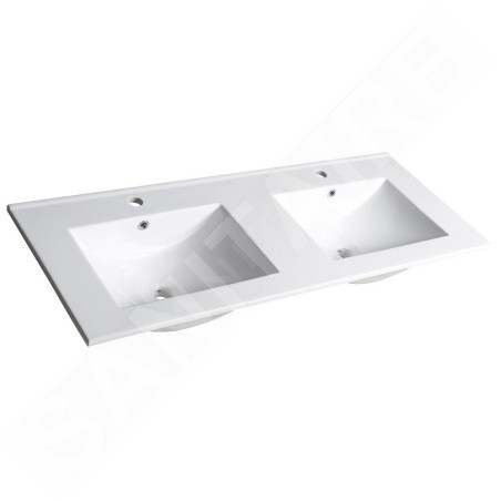 Sapho Slim - Meuble-lavabo double 1200x460 mm, blanc 1601-120