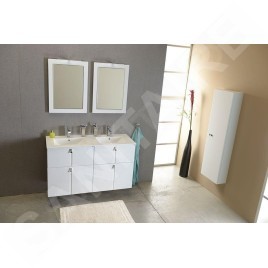 Sapho Slim - Meuble-lavabo double 1200x460 mm, blanc 1601-120