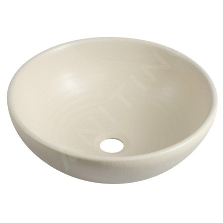 Sapho Attila - Lavabo en céramique, diamètre 43 cm, ivoire DK005