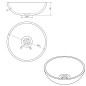 Sapho Attila - Lavabo en céramique, diamètre 43 cm, ivoire DK005 Sapho Attila - Lavabo en céramique, diamètre 43 cm, ivoire DK005