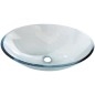 Sapho Beauty - Vasque à poser, 520x375 mm, verre clair 2501-12 Sapho Beauty - Vasque à poser, 520x375 mm, verre clair 2501-12