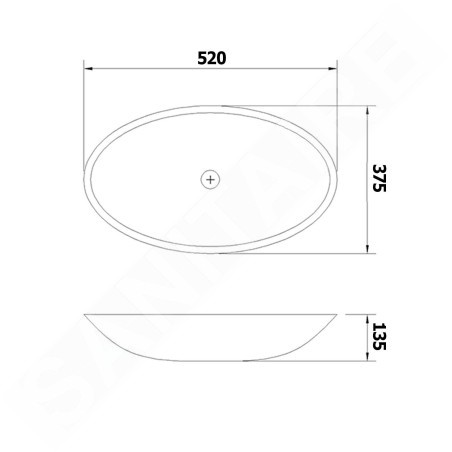 Sapho Beauty - Vasque à poser, 520x375 mm, verre clair 2501-12
