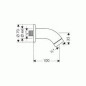 Hansgrohe Aktiva - Bras de douche, 100 mm, chrome 27438000