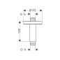 Hansgrohe Raindance Classic - Alimentation depuis plafond 100 mm, chrome 27418000