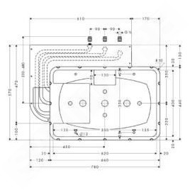 Hansgrohe Corps d’encastrement - Corps de base de douche de tête Raindance Rainmaker 680 x 460 mm Air 3jet 28414180
