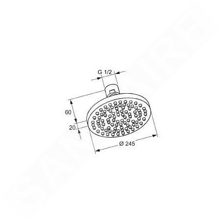 Kludi A-Qa - Douche de tête, diamètre 250 mm, chrome 6651105-00