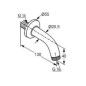 Kludi A-Qa - Bras de douche, 130 mm, chrome 6235305-00
