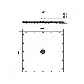 Novaservis Douches de tête - Douche de tête 300x300 mm, chrome RUPV/246,0