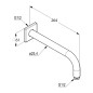 Kludi A-Qa - Bras de douche 250 mm, chrome 6653305-00