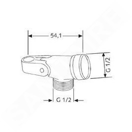 Kludi Supports de douche - Support de douche mural, chrome 6053105-00