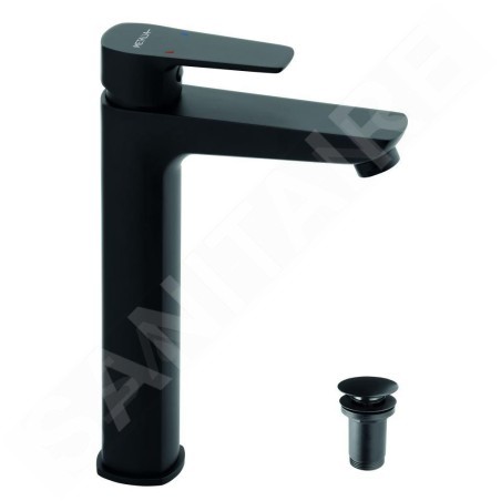 Novaservis Metalia 58 - Mitigeur de lavabo avec garniture de vidage, noir 58503,5