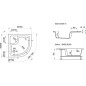 Ravak Minivana - Receveur de douche profond Sabina 80-LA, 800x800 mm, AntiBac, blanc A214001020 Ravak Minivana - Receveur de douche profond Sabina 80-LA, 800x800 mm, AntiBac, blanc A214001020