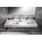 Sapho Nadja - Double-lavabo 1400x500 mm, avec trop-plein, trous pour robinet, blanc 68141 Sapho Nadja - Double-lavabo 1400x500 mm, avec trop-plein, trous pour robinet, blanc 68141
