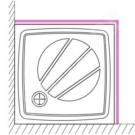 Ravak Galaxy Pro - Panneau frontal 100-SET, pour receveur 1000 x 1000 mm, blanc XA83A001010