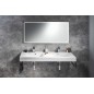 Sapho Nadja - Double-lavabo 1500x500 mm, avec trop-plein, trous pour robinet, blanc 68154 Sapho Nadja - Double-lavabo 1500x500 mm, avec trop-plein, trous pour robinet, blanc 68154