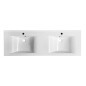 Sapho Nadja - Double-lavabo 1500x500 mm, avec trop-plein, trous pour robinet, blanc 68154 Sapho Nadja - Double-lavabo 1500x500 mm, avec trop-plein, trous pour robinet, blanc 68154