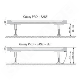 Ravak Galaxy Pro - Receveur de douche Gigant Pro, 1100x800 mm, blanc XA03D401010