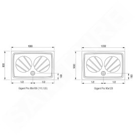 Ravak Galaxy Pro - Receveur de douche Gigant Pro, 1200x800 mm, blanc XA03G401010