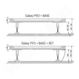 Ravak Galaxy Pro Flat - Receveur de douche Gigant Pro Flat, 1000x800 mm, blanc XA03A411010