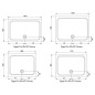 Ravak Galaxy Pro Chrome - Receveur de douche Gigant Pro-100 chrome, 1200x900 mm, blanc XA04G701010