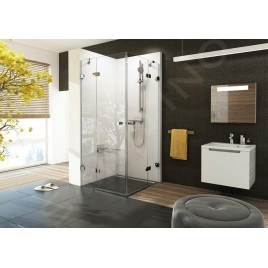Ravak Brilliant - Cabine de douche BSRV4-80, 783-795 mm, chrome/verre clair 1UV44A00Z1