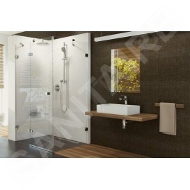 Ravak Brilliant - Cabine de douche BSDPS-90/90 L, 883-895x883-895 mm, chrome/verre clair 0UL77A00Z1
