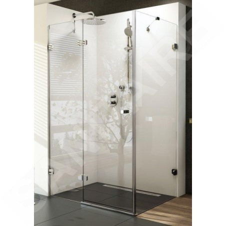 Ravak Brilliant - Cabine de douche BSDPS-100/100 L, 983-995x983-995 mm, chrome/verre transparent 0ULA0A00Z1