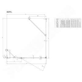 Ravak Brilliant - Cabine de douche BSDPS-80/80 L, 783-795x783-795 mm, chrome/verre clair 0UL44A00Z1