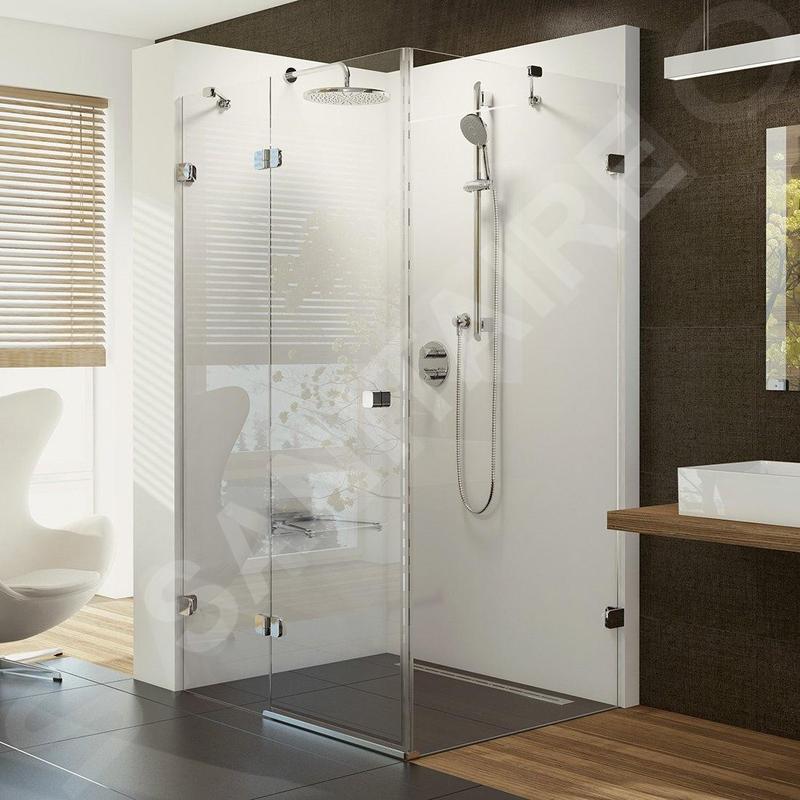 Ravak Brilliant - Cabine de douche BSDPS-110/80 L, 1083-1095x783-795 mm, chrome/verre transparent 0ULD4A00Z1
