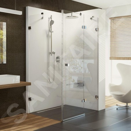 Ravak Brilliant - Cabine de douche BSDPS-110/80 R, 1083-1095x783-795 mm, chrome/verre clair 0UPD4A00Z1