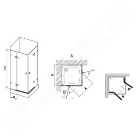 Ravak Brilliant - Cabine de douche, BSRV4 mm, chrome/verre clair 1UVAAA00Z1