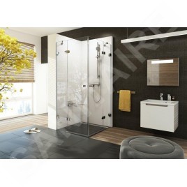 Ravak Brilliant - Cabine de douche, BSRV4 mm, chrome/verre clair 1UVAAA00Z1