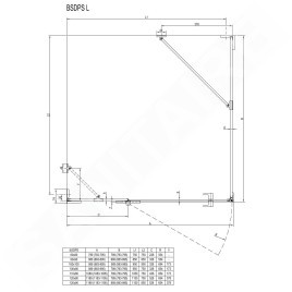 Ravak Brilliant - Cabine de douche BSDPS-100/80 R, 983-995x783-795 mm, chrome/verre clair 0UPA4A00Z1